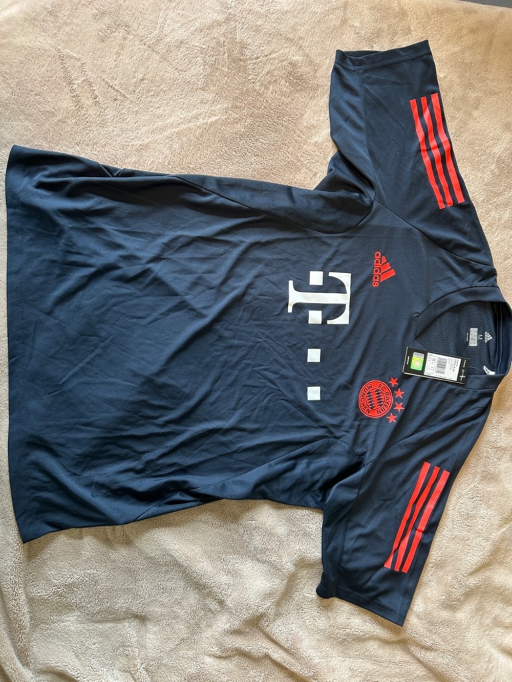 VERY RARE Adidas FC Bayern München Original Training Jersey Navy Telekom NWT